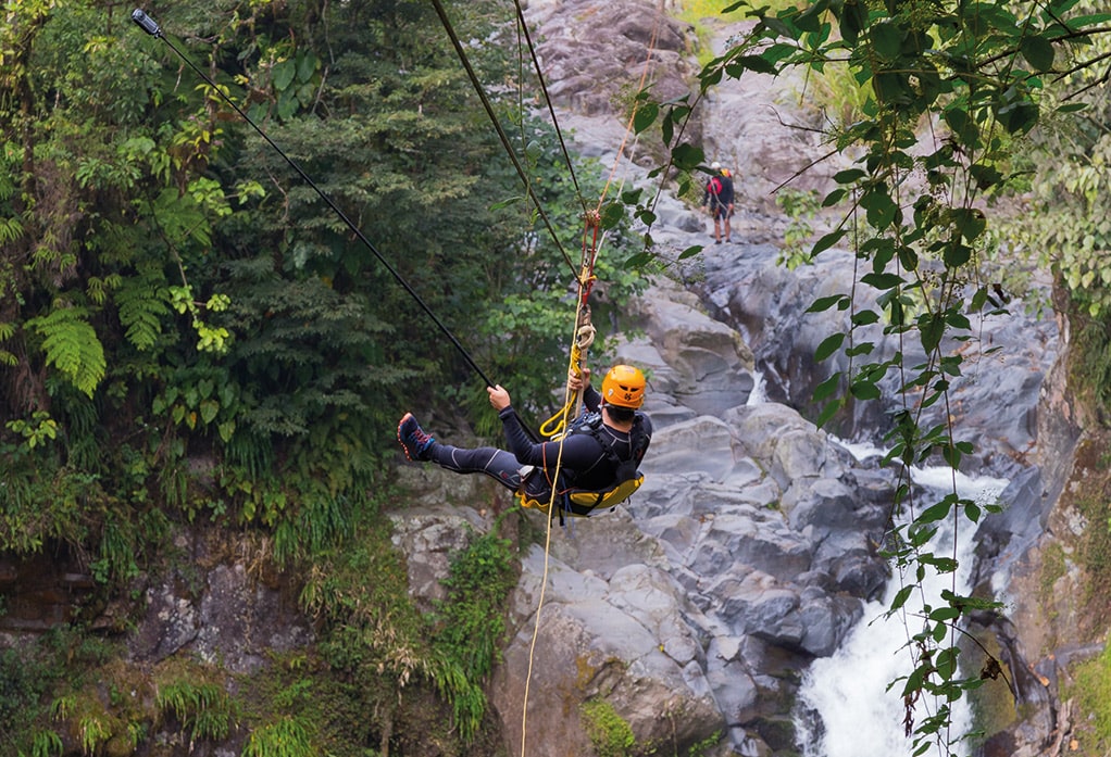 Klettersteig Action und Flying Fox